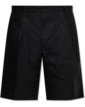Dolce & Gabbana Linen Shorts - Black