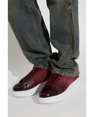 McQueen Leather Sports Shoes - Gray