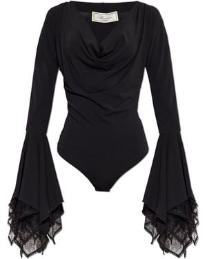 Blumarine Long-Sleeve Bodysuit - Black