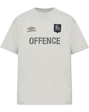 Umbro T-Shirt With A Vintage Effect - Grey