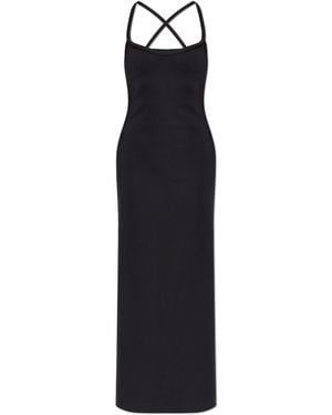 Versace Dress With Shoulder Straps - Black