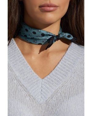 Moschino Silk Scarf - Gray