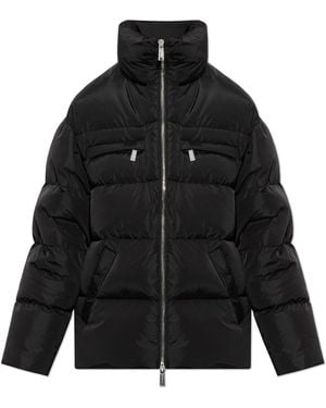DSquared² Quilted Jacket With A Stand-Up Collar - Black