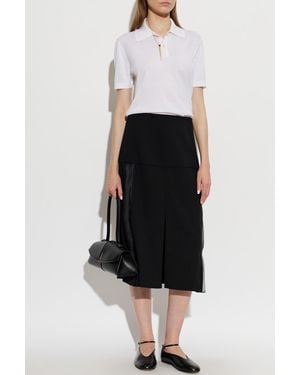 Jil Sander Skirt With A Slit - Black