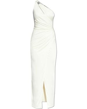 Versace Satin One-Shoulder Dress - White
