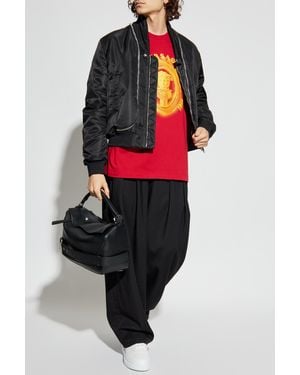 Versace T-shirt With Logo, - Red