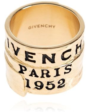 Givenchy Ring With Engraved Logo - White