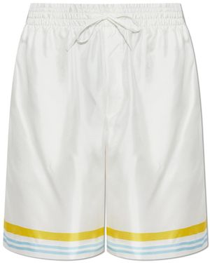 CASABLANCA Silk Shorts - White