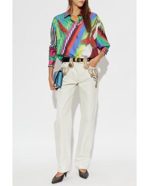 Versace Jeans With Shimmering Appliqués - Blue