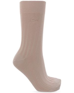 Lacoste Cotton Logo Socks - Brown