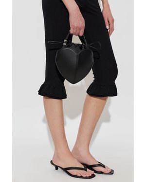 ROTATE BIRGER CHRISTENSEN Leather Heart-Shaped Bag - Black