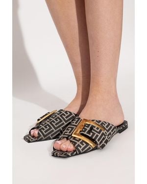 Balmain 'Anthem' Slides - Brown