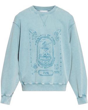 Maison Kitsuné Sweatshirt With Print - Blue