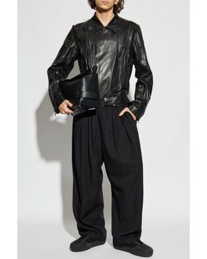 Balmain Lambskin Leather Jacket - Black