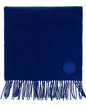 Canada Goose Wool Scarf With Fringes - Blue