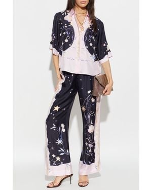 forte_forte Silk Pants - Blue