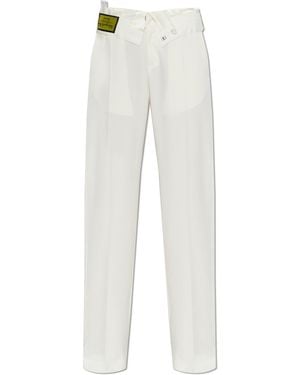MM6 by Maison Margiela Creased Trousers - White