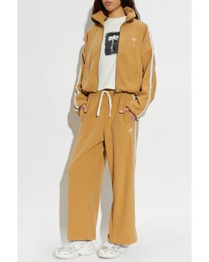 Palm Angels Jacket With Embroidered Logo - Yellow