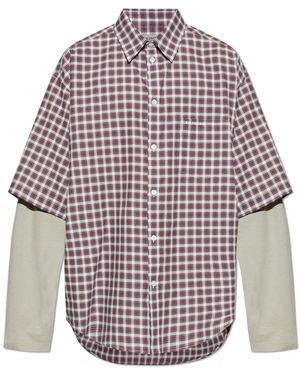 Balenciaga Shirt Made Of Combined Fabrics - Multicolour