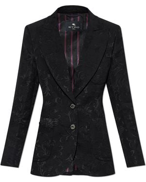 Etro Single-Vent Blazer - Black