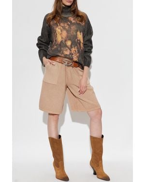 DIESEL Wool Shorts 'M-Pickla' - Natural