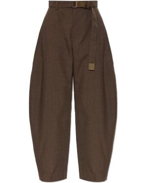 Sacai Wool Trousers - Brown
