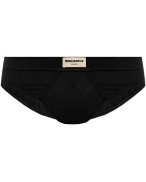 DSquared² Briefs With Logo - Black