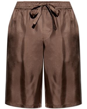 Dolce & Gabbana Silk Shorts - Brown