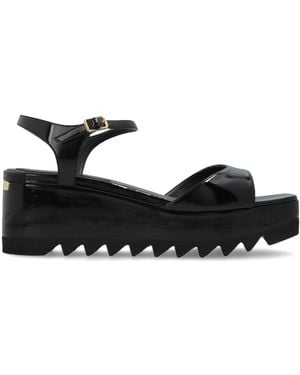 Stella McCartney "Elyse" Wedge Sandals - Black