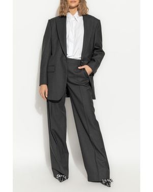 Dolce & Gabbana Wool Blazer With Single Vent - Black