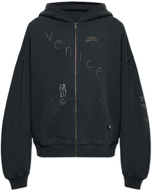 Palm Angels Sweatshirt With Logo - Black