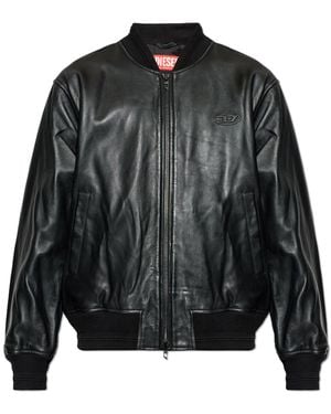 DIESEL Leather Jacket "L-Type A20476" - Black