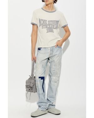 Acne Studios Cotton T-Shirt With Print - White