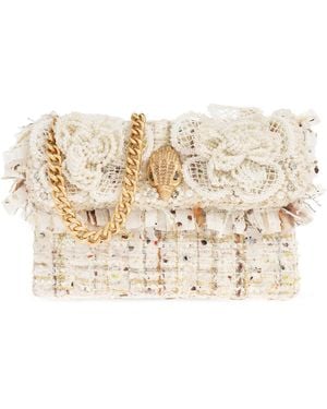 Kurt Geiger Shoulder Bag 'Tweed Mini Kensington' - Natural