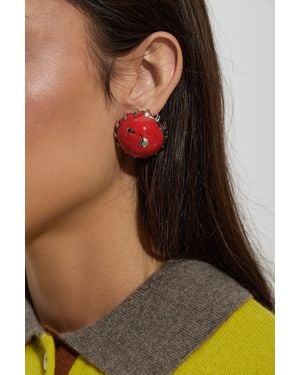 Marni Brass Earrings - Brown