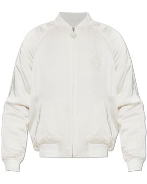 CASABLANCA Satin "Bomber" Jacket - White