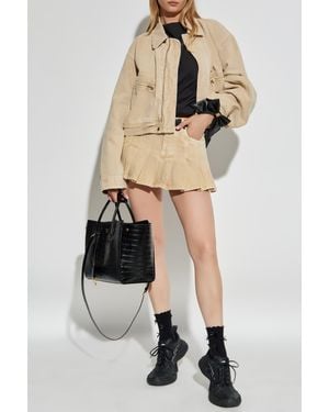 Balenciaga T-Shirt With A Vintage Effect - Natural