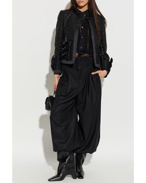 Comme des Garçons Blazer With Shimmering Appliqués - Black