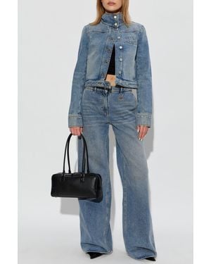 Courreges Asymmetric Top With Decorative Tie - Blue