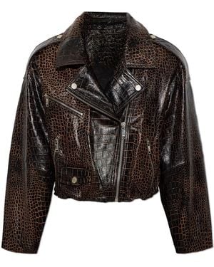 Gestuz Leather Jacket 'Gzcesi' - Black
