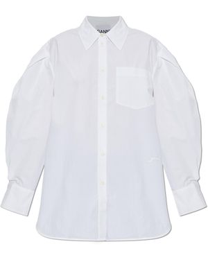 Ganni Shirt With Pocket - White