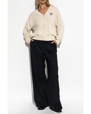 KENZO Cardigan With Logo - White