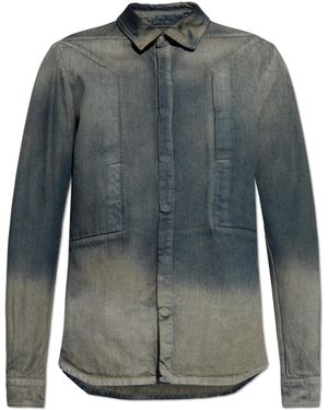 Rick Owens "Fogpocket" Denim Shirt - Grey