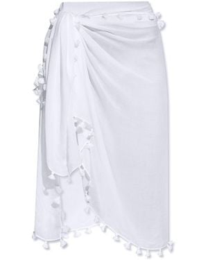 Melissa Odabash Fringed Pareo - White