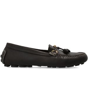 Versace Leather Moccasins "Robin" - Black