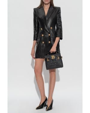Balmain Leather Dress - Black