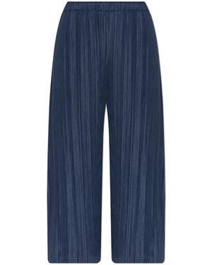 Pleats Please Issey Miyake Pleated Trousers - Blue
