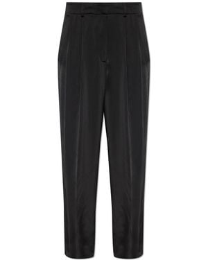 MICHAEL Michael Kors Satin Trousers With Pleats - Black