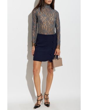 Valentino Garavani Wool Skirt - Blue