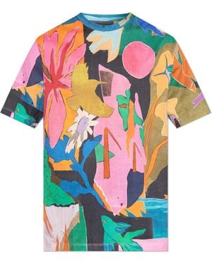 Paul Smith T-Shirt With Print - Blue